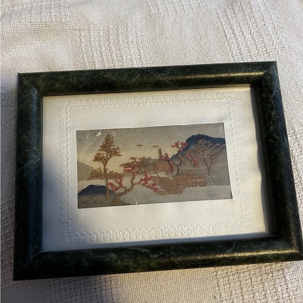 Japanese Cherry Blossom Cork Art Picture Framed Wall Decor